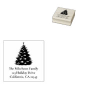 Gemütliches Blau Rustikale Weihnachten Gummistempel (Stempel)