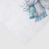 Gemütliches Blau Rustikale Weihnachten Seidenpapier (Ausschnitt)