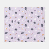 Gemütliches Blumenmuster Fleecedecke (Vorderseite (Horizontal))