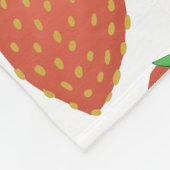 Gemütliches Blumenmuster mit Niedlichem Erdbeermus Fleecedecke (Ecke)