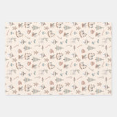 Gemütliches Boho-Weihnachten Geschenkpapier Set (Vorderseite)