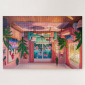 Gemütliches botanisches Wohnzimmer-Puzzle Puzzle (Horizontal)