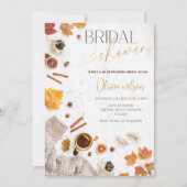 Gemütliches Brautparty-Herbstlaub im Herbst & warm Einladung (Vorderseite)