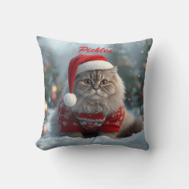 Gemütliches British Shorthair Weihnachten Personal Kissen