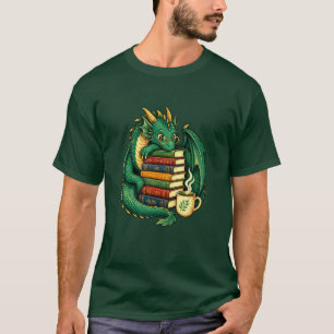 Gemütliches Buch-Drache-Leser-T-Shirt Fantasy-Ge T-Shirt
