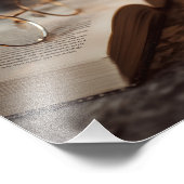 Gemütliches Buchcafe Kaffee Lesemoment Fotodruck (Ecke)