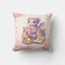 Gemütliches Bücher-Mama-Drache-Coffee-Throw-Kissen