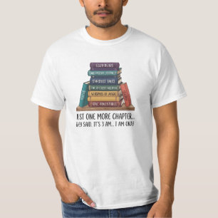 Gemütliches Buchstapel-Lese-Zitat-T-Shirt T-Shirt