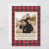 Gemütliches Buffalo Karierte Erinnerungen Foto Feiertagskarte (Rückseite)