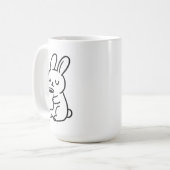 Gemütliches Bunny Coffee Doodle Kaffeetasse (Vorderseite Links)