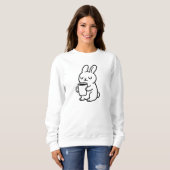 Gemütliches Bunny Coffee Doodle Sweatshirt (Vorne ganz)