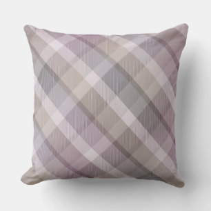 Gemütliches buntes Tartan kariert, lila Kissen Kis