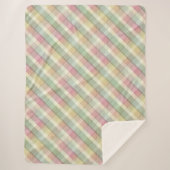 Gemütliches buntes Tartan Sherpa Blanket Sherpadecke (Vorderseite)