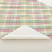 Gemütliches buntes Tartan Sherpa Blanket Sherpadecke (3/4)