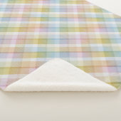 Gemütliches buntes Tartan Sherpa Blanket Sherpadecke (3/4)