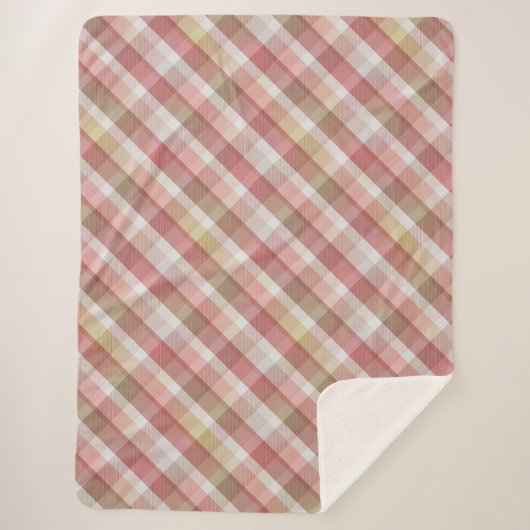 Gemütliches buntes Tartan Sherpa Blanket Sherpadecke (Vorderseite)