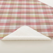 Gemütliches buntes Tartan Sherpa Blanket Sherpadecke (3/4)