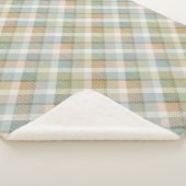 Gemütliches buntes Tartan Sherpa Blanket Sherpadecke (3/4)