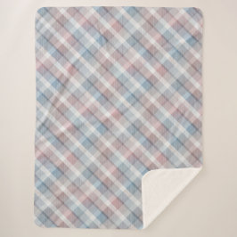 Gemütliches buntes Tartan Sherpa Blanket Sherpadecke