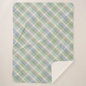 Gemütliches buntes Tartan Sherpa Blanket Sherpadecke (Vorderseite)