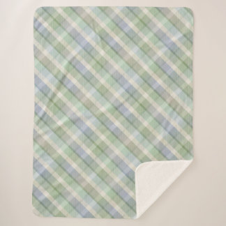 Gemütliches buntes Tartan Sherpa Blanket Sherpadecke