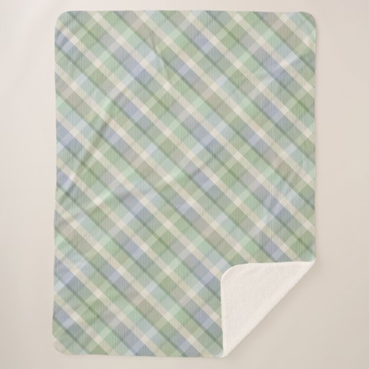 Gemütliches buntes Tartan Sherpa Blanket Sherpadecke (Vorderseite)