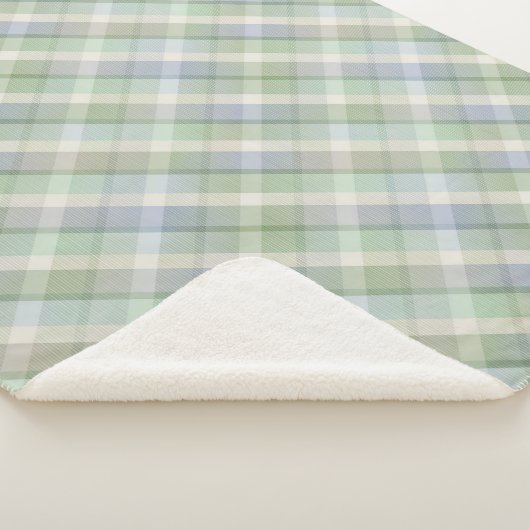 Gemütliches buntes Tartan Sherpa Blanket Sherpadecke (3/4)