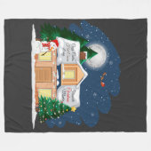 Gemütliches Cabin Hot Cocoa & Lieblingssendungen W Fleecedecke (Vorderseite (Horizontal))