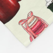 Gemütliches Cabin Hot Cocoa und Winter Leckereien Fleecedecke (Ecke)