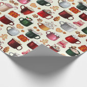 Gemütliches Cabin Hot Cocoa und Winter Leckereien Geschenkpapier (Ecke)