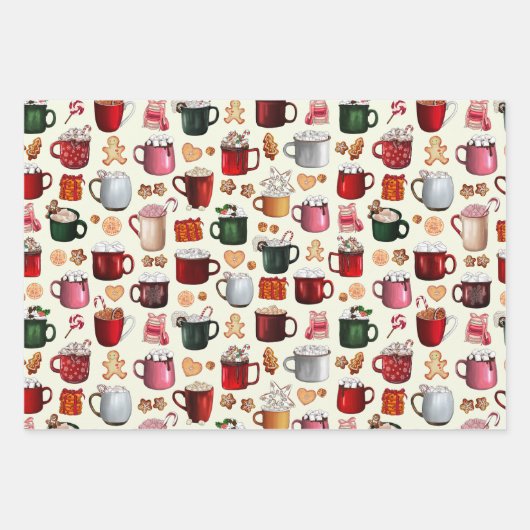 Gemütliches Cabin Hot Cocoa und Winter Leckereien Geschenkpapier Set (Vorderseite 2)