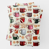 Gemütliches Cabin Hot Cocoa und Winter Leckereien Geschenkpapier Set (Beispiel)