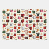 Gemütliches Cabin Hot Cocoa und Winter Leckereien Geschenkpapier Set (Vorderseite)