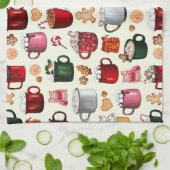 Gemütliches Cabin Hot Cocoa und Winter Leckereien Geschirrtuch (Gefaltet)