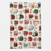 Gemütliches Cabin Hot Cocoa und Winter Leckereien Geschirrtuch (Vertikal)