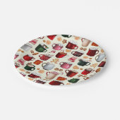 Gemütliches Cabin Hot Cocoa und Winter Leckereien Pappteller (Schrägansicht)