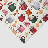 Gemütliches Cabin Hot Cocoa und Winter Leckereien Seidenpapier (Ausschnitt)