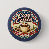Gemütliches Café Button (Vorderseite)