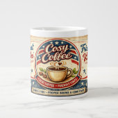 Gemütliches Café Jumbo-Tasse (Vorderseite)