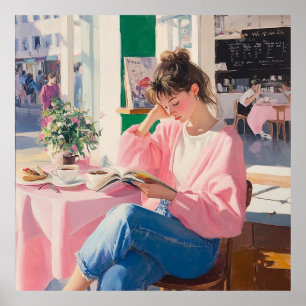 Gemütliches Café Traumstrecke Airolo - Gletsch Poster