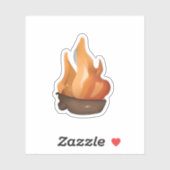 Gemütliches Campfire Glow Aufkleber (Blatt)