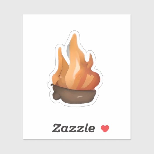 Gemütliches Campfire Glow Aufkleber (Blatt)