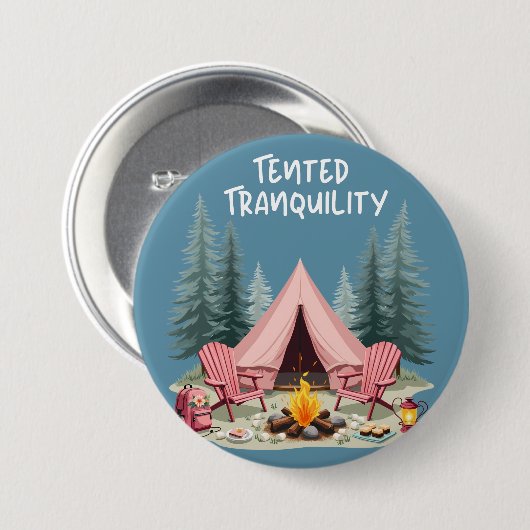 Gemütliches Camping Ästhetisches Glamping Zelt & C Button (Vorne & Hinten)