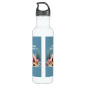 Gemütliches Camping Ästhetisches Glamping Zelt & C Edelstahlflasche (Rückseite)