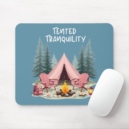 Gemütliches Camping Ästhetisches Glamping Zelt & C Mousepad (Mit Mouse)