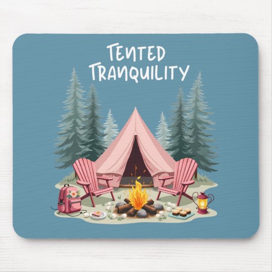 Gemütliches Camping Ästhetisches Glamping Zelt & C Mousepad (Vorne)