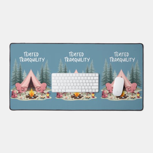 Gemütliches Camping Ästhetisches Glamping Zelt & C Schreibtischunterlage (Tastatur & Maus)