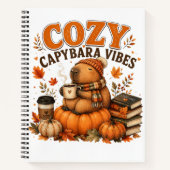 Gemütliches Capybara-Kürbis-Herbst Notizblock (Vorderseite)