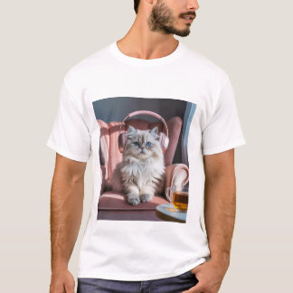 Gemütliches Cat Vibes - Niedlich persische Katze M T-Shirt
