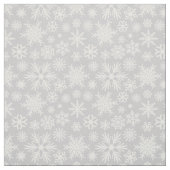 Gemütliches Chic Grau Winterschneeflocken Muster Stoff (Muster)